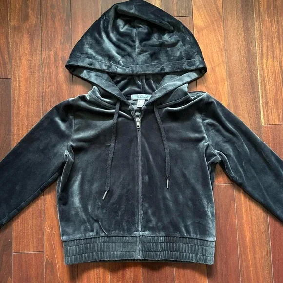 Gray Velour Zip-Up Jacket - Picture 2 of 5